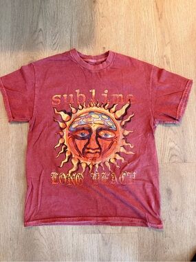 Sublime Long Beach Sun Graphic Tee - Red